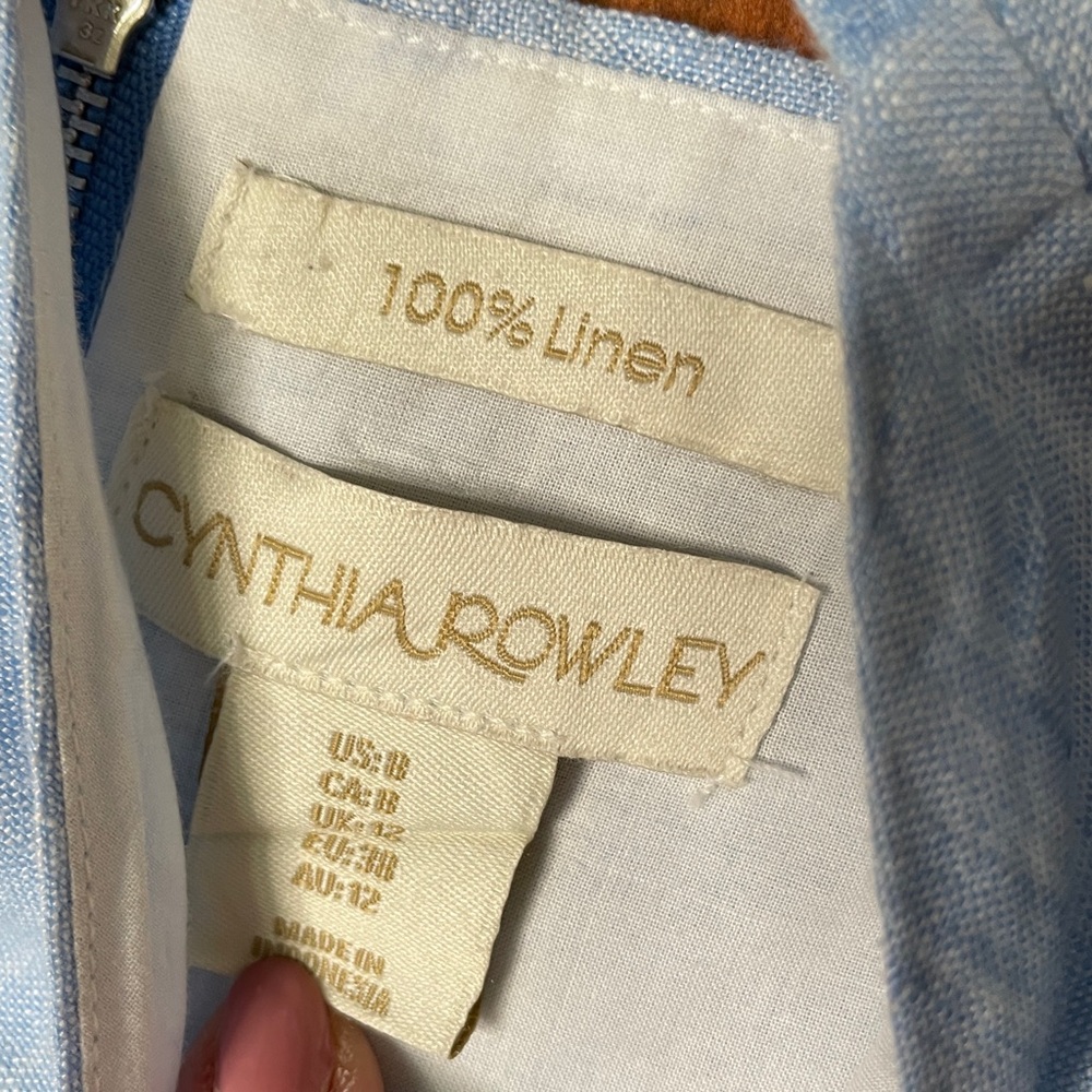 Cynthia Rowley Colorblock Linen Dress - Picture 7 of 8